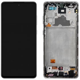 Samsung Galaxy A725 A72 4G / A726 5G 2021 näyttö (musta) (kehyksellä) (service pack) (alkuperäinen)