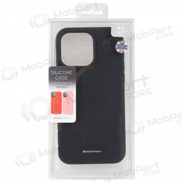 Apple iPhone 16 kotelo / suojakotelo Mercury "Silicone Case" (musta)