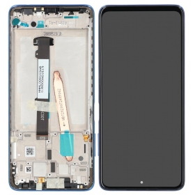 Xiaomi Poco X3 Pro / X3 / X3 NFC näyttö (sininen) (kehyksellä) (Premium)