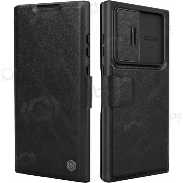 Puhelinkotelo / suojakotelo Nillkin Qin Pro Leather Samsung S906 S22 Plus 5G musta