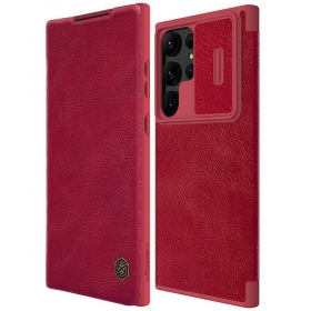 Puhelinkotelo / suojakotelo Nillkin Qin Pro Leather Samsung S906 S22 Plus 5G musta