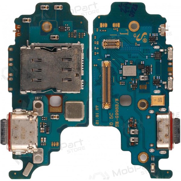 Samsung G998 Galaxy S21 Ultra latauspistorasian ja mikrofonin liitin (latausliitin) (service pack) (alkuperäinen)