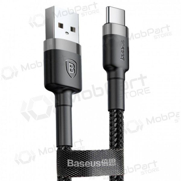 USB kaapeli Baseus Cafule microUSB 1.0m 2.4A (harmaa-musta) CAMKLF-BG1