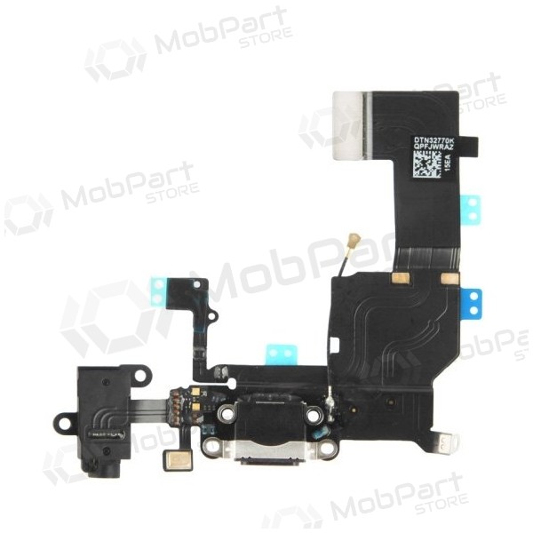 Apple iPhone 5C latauspistorasian ja mikrofonin liitin (latausliitin) (musta)