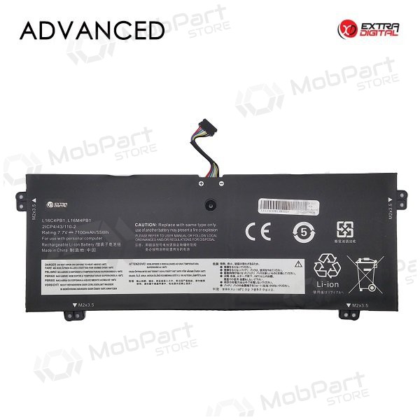 Lenovo L16C4PB1, L16M4PB1, 7100mAh kannettavan tietokoneen akku, Advanced