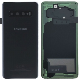 Samsung G973 Galaxy S10 takaakkukansi musta (Prism Black) (käytetty grade B, alkuperäinen)