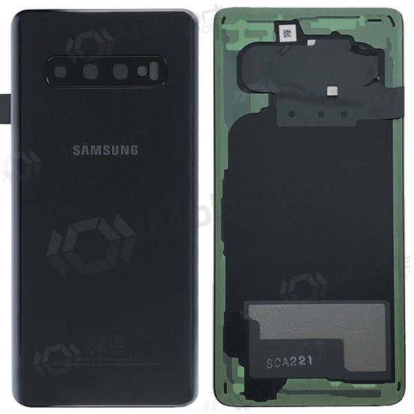 Samsung G973 Galaxy S10 takaakkukansi musta (Prism Black) (käytetty grade B, alkuperäinen)