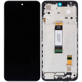Xiaomi Redmi 12 4G / 12 5G näyttö (musta) (kehyksellä) (Premium)