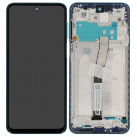 Xiaomi Redmi Note 9 Pro / Note 9S näyttö (sininen) (kehyksellä) (Premium)