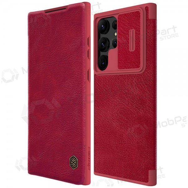 Puhelinkotelo / suojakotelo Nillkin Qin Leather Samsung A346 A34 5G punainen