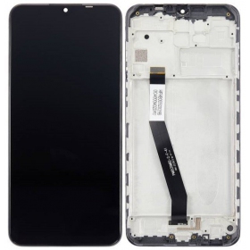 Xiaomi Redmi 9 näyttö (musta) (kehyksellä) (Premium)