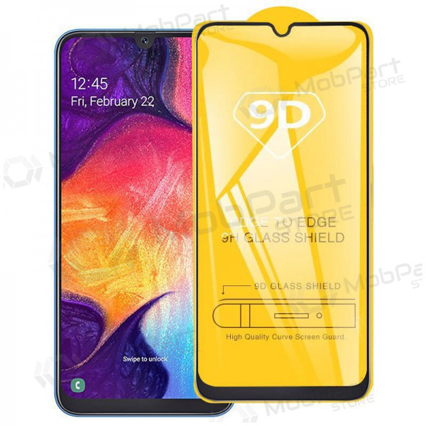 Samsung Galaxy A505 A50 / A507 A50s / A307 A30s / A305 A30 näytön panssarilasi "9D Full Glue"