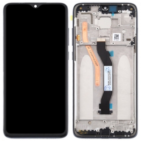 Xiaomi Redmi Note 8 Pro näyttö (musta) (kehyksellä) (alkuperäinen)