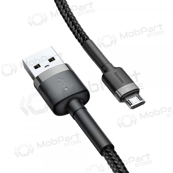 USB kaapeli Baseus Cafule microUSB 1.0m 2.4A (harmaa-musta) CAMKLF-BG1