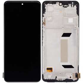 Xiaomi Redmi Note 12 5G / Poco X5 5G näyttö (musta) (kehyksellä) (Premium)