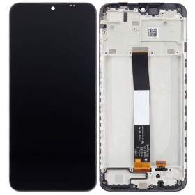 Xiaomi Redmi 9A / 9C / 9AT / 10A näyttö (musta) (kehyksellä) (Premium)