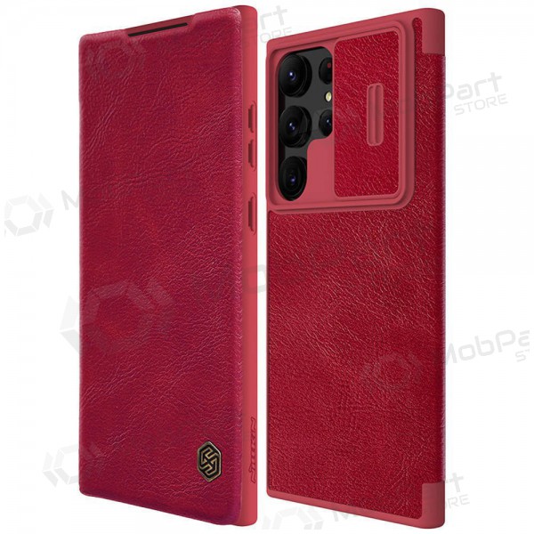 Puhelinkotelo / suojakotelo Nillkin Qin Pro Leather Samsung S918 S23 Ultra 5G punainen