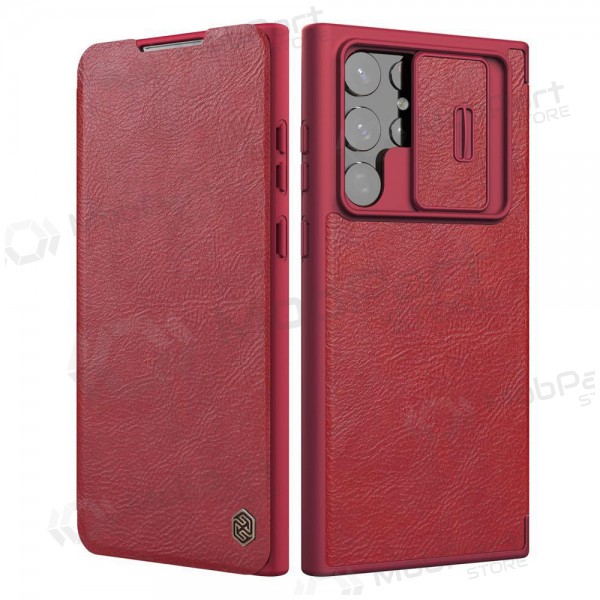 Puhelinkotelo / suojakotelo Nillkin Qin Leather Samsung A346 A34 5G punainen