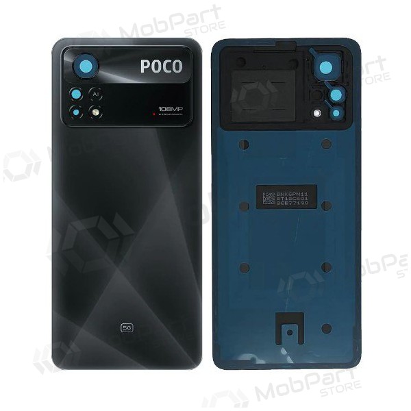 Xiaomi Poco X4 Pro 5G takaakkukansi (musta) (alkuperäinen) (service pack)