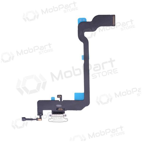 Apple iPhone XS latauspistorasian ja mikrofonin liitin (latausliitin) (hopea)