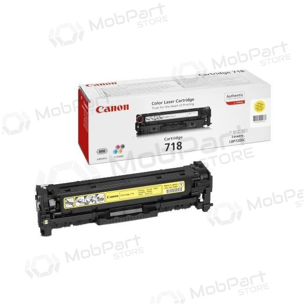 Canon CRG 718 (2659B002) keltainen kasetti lasertulostimille, 2900 sivut.